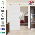 30 pulg. X 84 pulg. Melrose Solid Core Primed compuesto de interior puerta de granero de losa con puerta corredera Hardware Kit